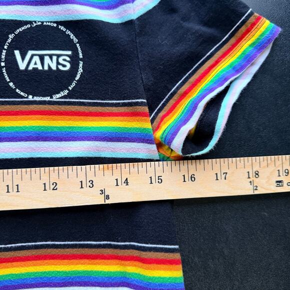 VANS S PRIDE COLLECTION Rainbow RInger Tee Streetwear Mulitcolor Festival LGBTQ - Picture 3 of 11